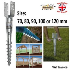 FENCE POST Spike Support GROUND SCREW Holder Anchor Square 70/80/90/100/120 mm