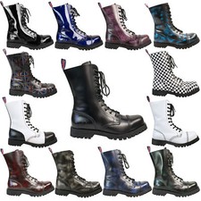 Alpha Rangers 10 Hole Boot Festival Army Gothic Leather Jump Boots Steel Toe Cap