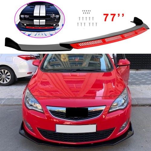 Gloss front bumper lip spoiler - front,