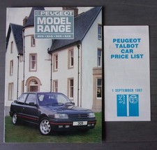 PEUGEOT RANGE orig 1987 UK Mkt