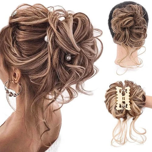 Synthetic messy bun hair piece - synthetic,