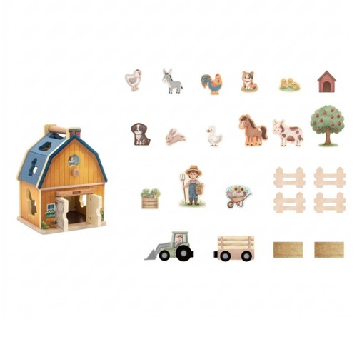 Barn shape sorter - shape,