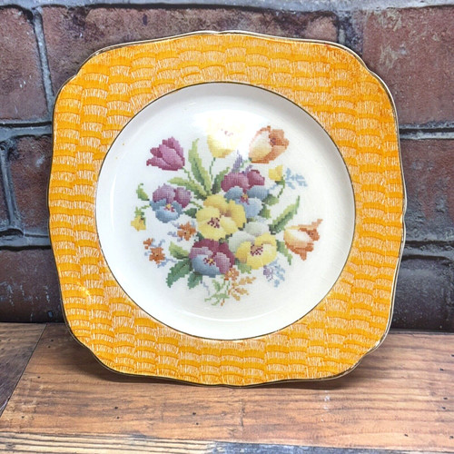 Vtg tunstall square plate - h&k,
