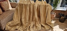 GOLD SILK  INTERLINED CURTAINS