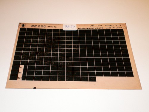 Microfiche spare parts catalog - microfiche,