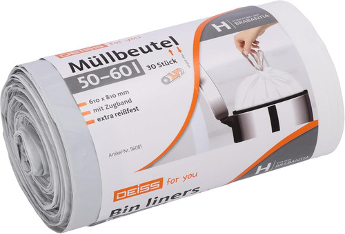 Deiss litre bin liners - deiss, 50-60