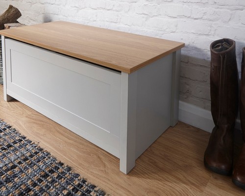 Grey oak lancaster ottoman - lancaster,
