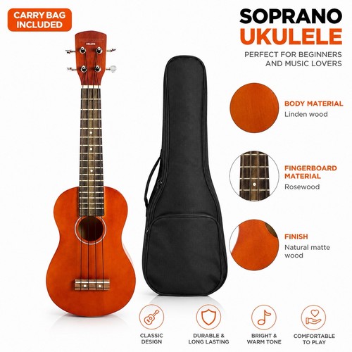Deluxe soprano ukulele linden - deluxe,