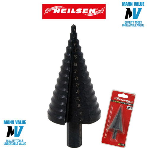 Neilsen step drill hss steel - step,