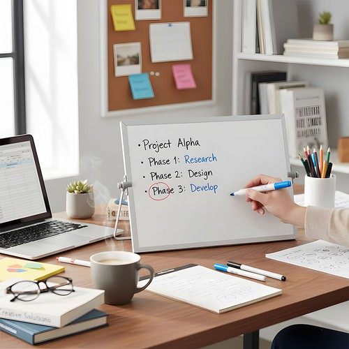 Magnetic whiteboard desktop - magnetic,