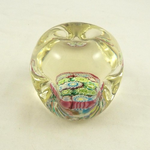 Dimpled millefiori paperweight - millefiori,