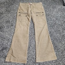 Y2K 90's 2000s American Eagle Corduroy Flared Cargo Pants Womens 10 Bell Bottom