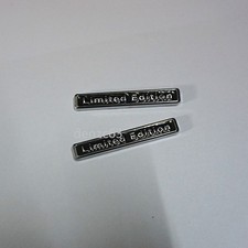 2x Silver Chrome Small Black