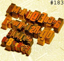A-Z mixed letterpress printing blocks type vintage printer letter typography |°