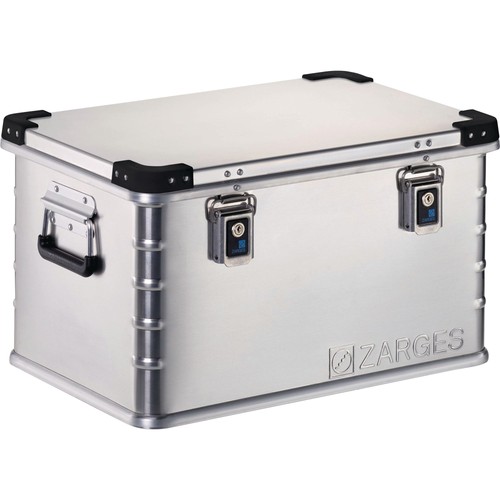 Aluminium box with hinged lock