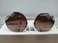 Bvlgari BV6159 Serpenti Pale Gold Round Sunglasses Brown Gradient Lens