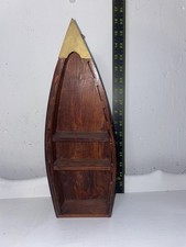Wooden Boat Curio 3 Shelf