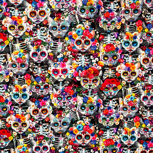 Skeleton cat day - day, dead