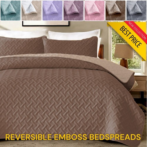 Quilted bedspread reversible - quilted,