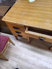   Good  OAK  Office/home. Desk Slides Front/Back has  Sliding,Door Cupboards