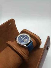 Breitling Treble Brown Watch Box Roll Travel Pouch Leatherette