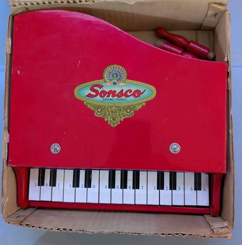 Vintage sonsco red wood toy - vintage,