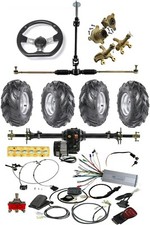1020mm Go Kart Trike Rear Axle Kit 48V 1000W Differential Electric Motor 7" Whee