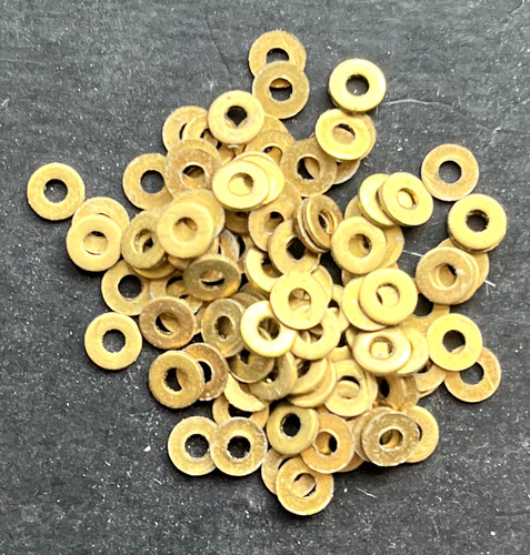 Brass flat washers - flat, 4.2mm
