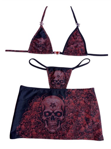 Goth skull rave - skull, micro