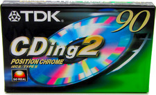 TDK CDING2 90 BLANK TYPE 2 II CHROME AUDIO CASSETTE TAPE - NEW & SEALED