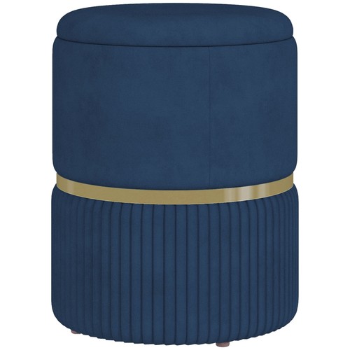 Homcom round pouffe - round, storage