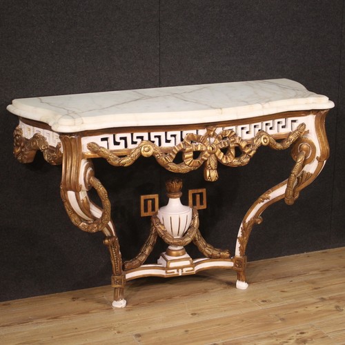 Console lacquered gilded - , wood