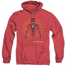 Power Rangers Red Power Ranger Graphic Heather Mens Hoodie Red