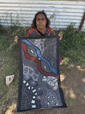 Rayleen Price Pula, Authentic Aboriginal art .Incl Photo's and COA.