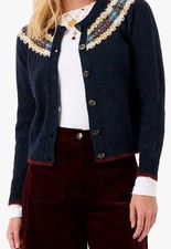 Brora Fair Isle Yoke Cardigan