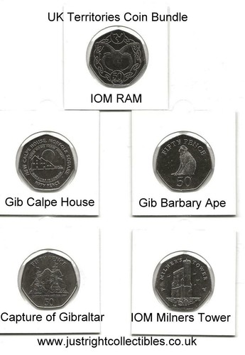 50p coins gibraltar - coins, isle