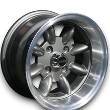 Minilite Style Alloy Wheels For Anthracite Ford Escort MK2 6x13 ET 1