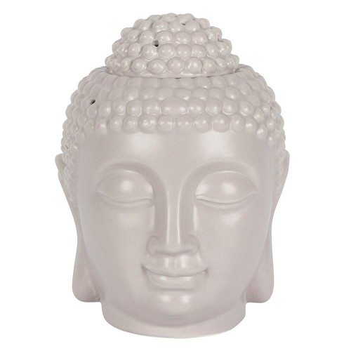Large grey buddha head - grey,