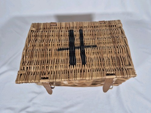 Harrods wicker hamper basket - wicker,