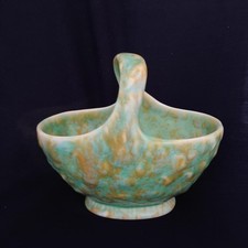 Vintage 1930's Wade Heath Flaxman Art Deco , Shape 246 Basket Shaped  Posy Vase 