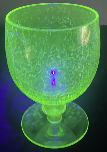 Uranium crackle glass - crackle, drinking