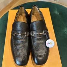 Gucci Black Leather Silver Bit