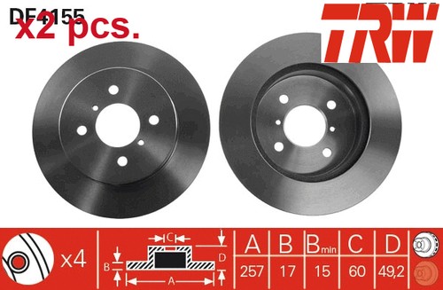 Pcs front brake disc set - pcs,