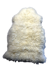 Natural Real Sheepskin Motorcycle Seat Chair Cushion Ivory Soft 18"x33" VGC