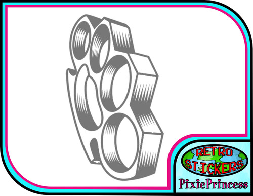 Knuckle brass vinyl sticker - brass,