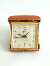Vintage Coral Travel Clock Collectable 1980's Mechanical Movement Alarm Gift