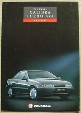 VAUXHALL Calibra Turbo 4x4 Car Preview Sales Leaflet Oct 1991 Ref V10226