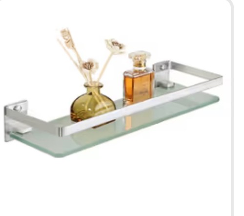 Bathroom shelf tempered glass - bathroom,