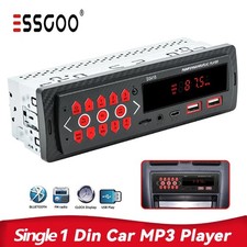 Bluetooth Car Stereo Single DIN -MP3/USB/SD/FM Radio with AUX Input & EQ Control