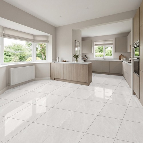 White marble effect - white,